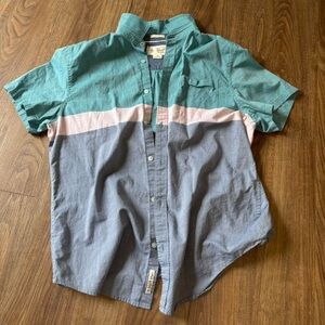 Original Penguin Teal and Blue Heritage Shirt